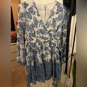Blue floral dress